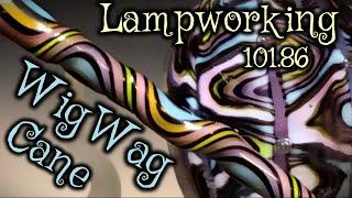 Lampworking / Flameworking - 101.86 - WigWag Cane - 104 demo