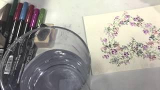 Art Impressions Watercolor Heart Wreath Tutorial!