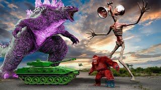 The Battle Of Kong VS Godzilla, Siren Head | Ultimate Showdown | Jurassic World Rebirth |Teddy Chase