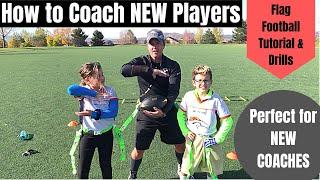 Youth Flag Football Tutorial for First Time Coaches | Teach NEW Players Flag Football Fundamentals