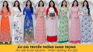  08.7879.2142 Các Mẫu Áo Dài Hoa Nhí Trẻ Trung - Áo Dài Xuân Quỳnh