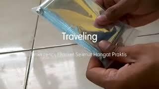 Emergency Blanket Traveling, Survival, Camping, Selimut Praktis Hangat | 2020