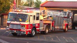 (tiller drift)Phoenix Fire Dept,  Ladder 11, Engine 11 responding