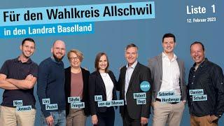 Die Kandidaten der Liste 1 für den Baselbieter Landrat - FDP Allschwil Schönenbuch