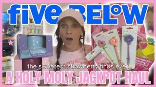 $115.00 HUGE JACKPOT Five Below HAUL! I FOUND NEW VIRAL MUGS? All the strawberry finds...