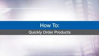 How to quickly order products