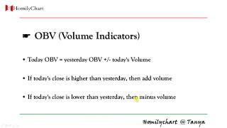 Homily Chart(English) Learning Common Indicators  #10 OBV #TechnicalAnalysis7