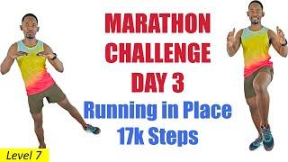 Marathon Challenge Day 3: 2-Hour Running In Place for Rapid Weight Loss - 17,000 Steps