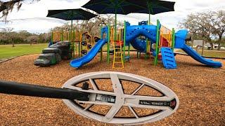 Metal Detecting a Park Playground