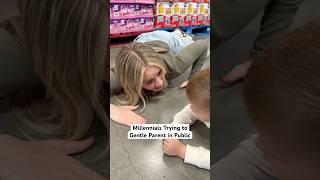 Millennials Trying to Gentle Parent inPublic #funnyshorts #momhumor #parentinghumor #gentleparenting