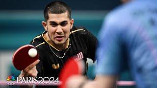 American Kanak Jha swipes his way to Round of 32 in men's table tennis | Paris Olympics | NBC Sports