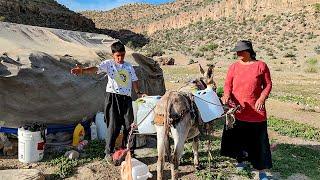 IRAN nomadic life | The life of a 28-year-old nomadic girl with her 3 children in the mountains