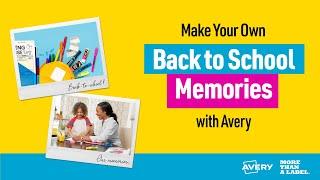 Make Your Own Back-to-School Memories with Avery Products