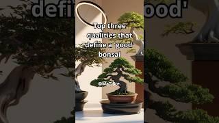 Top three qualities that define a 'good' bonsai! #bonsaitree #garden #homedecor #bonsai #plants