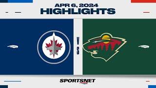 NHL Highlights | Jets vs. Wild - April 6, 2024