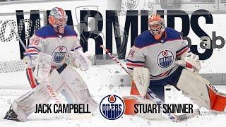 NHL Warm Ups | Edmonton Oilers Jack Campbell and Stuart Skinner