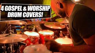 4 Gospel & Worship Drum Covers Live | Israel Houghton | Bethel | Hillsong |  Bands & Musicians 2021