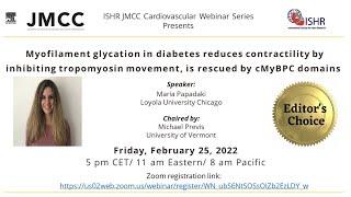 Dr Maria Papadaki - JMCC-ISHR Cardiovascular Webinar