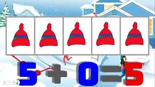 Practice adding numbers within 5: 5 Frame Counting Hats and Spaces