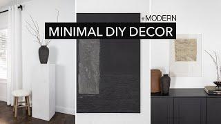 Minimal DIY Home Decor (modern wall art + limewash pedestal)