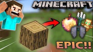 Minecraft, But OAK LOG is OP !!