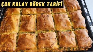 10 YUFKAYI AYNI ANDA AÇ  2 SEFERDE 1 TEPSİ BÖREK HAZIR  EL AÇMASI BÖREK TARİFİ 