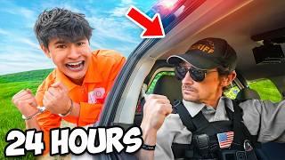 24 HOUR OVERNIGHT CHALLENGE in POLICE CAR