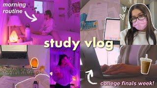 STUDY VLOG! college morning routine, finals week, & school vlog!