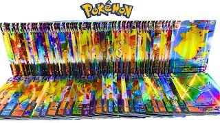 100 NON REPEATED SHINY HOLOGRAPHIC POKEMON VMAX CARD ONLY | 100 OF POKEMON SHINY VMAX CARDS #pokemon