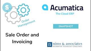 Acumatica Cloud ERP - Sales Order and Invoicing