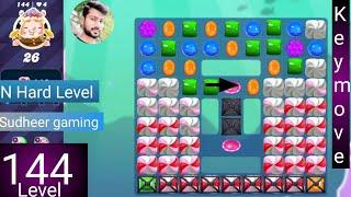 Candy crush saga level 144 । No boosters । N Hard level । Candy crush 144 help । Sudheer C C Gaming