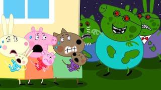 ZOMBIE APOCALYPSE, Brave POLICE protect everyone from Zombies | Peppa Pig Funny Aimation