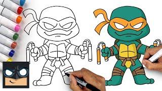 How To Draw Michelangelo | Teenage Mutant Ninja Turtles