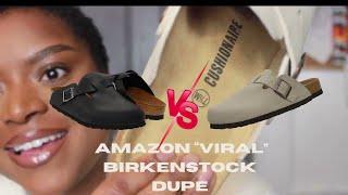 Birkenstock Boston Amazon DUPE VS. THE ORIGINAL