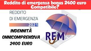 Bonus 2400 euro Reddito di emergenza Compatibile?