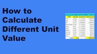 The Hidden Secrets of MASTERING Calculations in Any Unit! #EXCEL #tellingtube