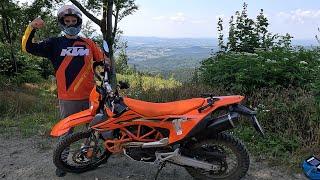 KTM 690 ENDURO R 2023 - Riding to the Mountain Top (1090m), Central Europe, Juhor