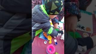 Фрагмент творческого субботника в коттеджном поселке "Удача Юго-Запад".