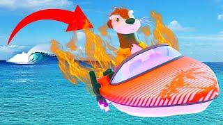 EXTREME Boating with Animals is PURE CHAOS! (Wave Break)