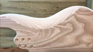 Luthier Video - Carving / Shaping P Bass Guitar Body Contours by Hand