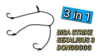 Mengikat pancing 3 kail tehnik pelampung - The best way to create threeble hooks