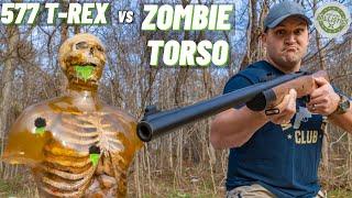 577 T-REX vs ZOMBIE TORSO ‍️ (The Real Life T-Rex Rifle !!!)