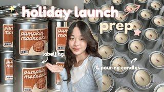 SMALL BUSINESS Vlog ⭐️ revealing new scents, labelling & designing holiday gift sets