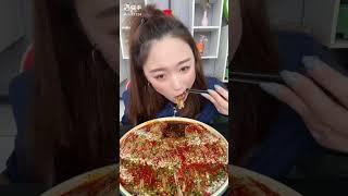 Spicy mushroom mukbang  #mushroomasmr #eatingshow