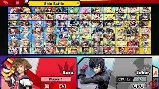 Super Smash Bros. Ultimate - All Characters & Colors + DLC (Sora) *Updated*