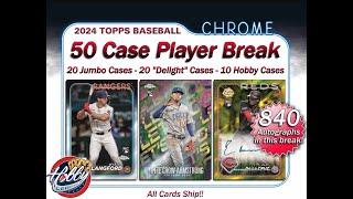 DAY #1 (CASES #1-15)   -   2024 Topps Chrome 50 Case (400 Box) Player Break #1 eBay 07/17/24