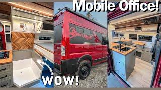 This Campervan has a MOBILE OFFICE and HIDDEN SHOWER!!!   2024 Van Tour #vanlife