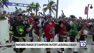 Florida Panthers parade: Bagpipes and drums take over