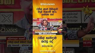 රනිල් අපේ බබාලාව වැල් පාළමේ අරං යන්නෙ නෑ! - රනිල් හැමදාම කරපු දේ - Hiru News