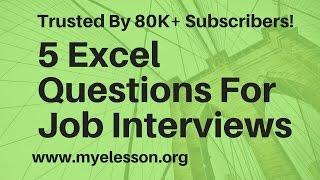 5 Excel Questions Asked in Job Interviews ️